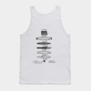 Cigar Vintage Patent Hand Drawing Tank Top